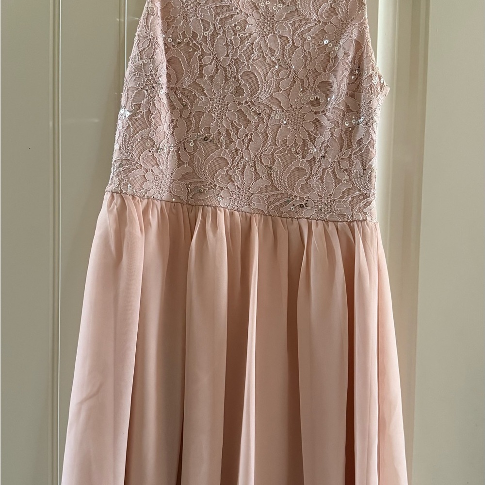 Speechless Blush Lace Formal Kids Dress